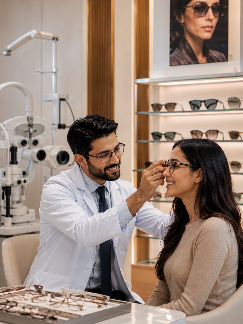 Inside the Al Khaleej Opticals eyewear showroom, Ras Al Khaimah